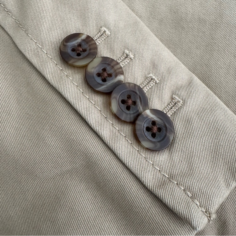 GAP Men's Khaki Twill Blazer Jacket Size Medium - Picture 6 of 13